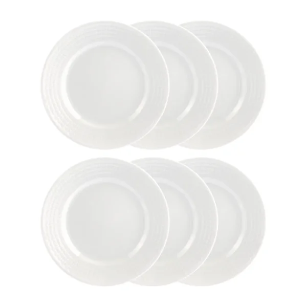 Rörstrand Assiette Swedish Grace 17 cm, lot de 6 snö (blanc)