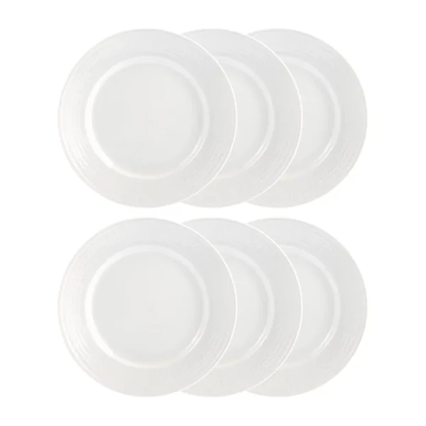 Rörstrand Assiette Swedish Grace 21 cm, lot de 6 snö (blanc)
