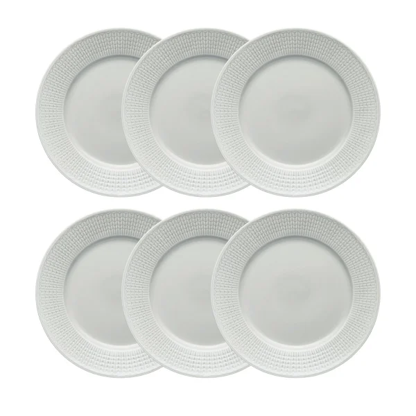 Rörstrand Assiette Swedish Grace lot de 6 Brouillard (gris) Brouillard (gris)