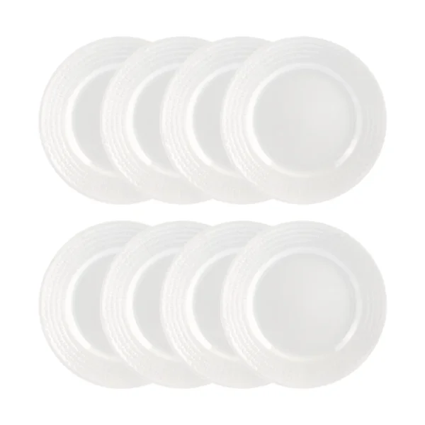 Rörstrand Assiette Swedish Grace Ø21 cm lot de 8 - Neige (blanc) blanc
