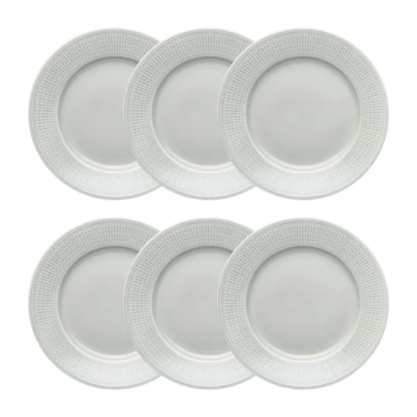 Rörstrand Assiette Swedish Grace petite lot de 6 Brouillard (gris) Assiette Swedish Grace petite lot de 6 Brouillard (gris)