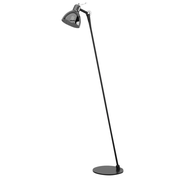 Rotaliana - Lampe sur pied Luxy Glam F0, noir/fumé, transparent