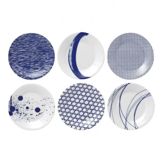 Royal Doulton Assiette Pacific, bleu 6 pièces 23 cm