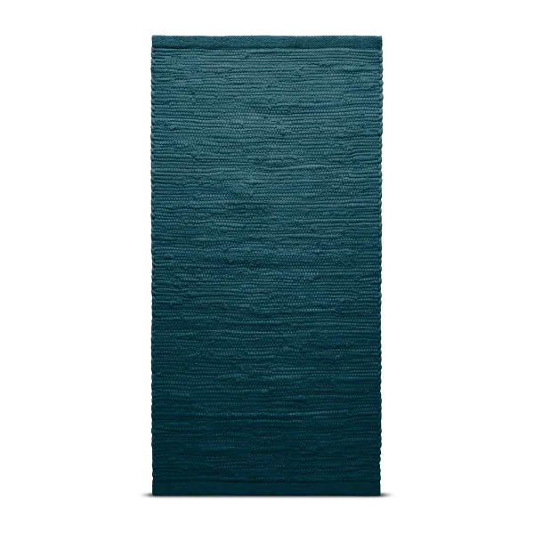 Rug Solid Tapis Cotton 140x200cm Petroleum (bleu pétrole)