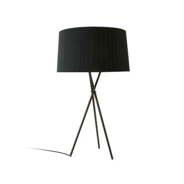 Santa & Cole - Trípode G6 Lampe de Table Black/Black Ribbon