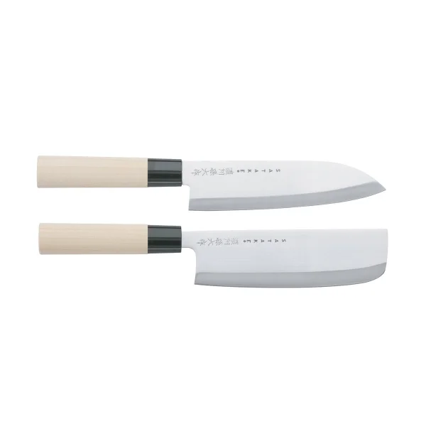 Satake Ensemble de couteaux santoku & nakiri Satake Houcho 2 pièces