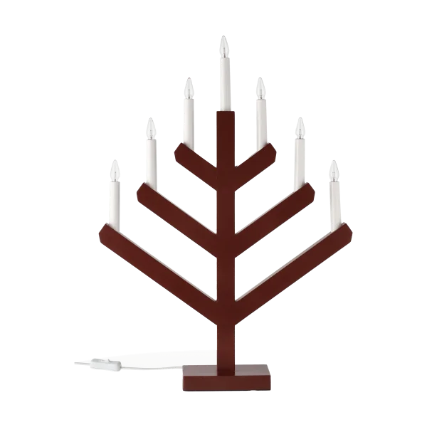 Scandi Living Bougeoir de l'avent Pine 62 cm Rouge