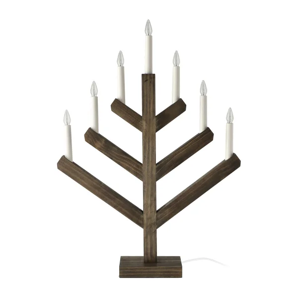 Scandi Living Bougeoir de l'avent Pine 62 cm Teinté foncé