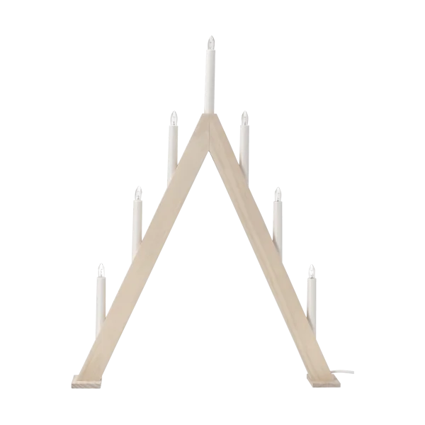 Scandi Living Chandelier de l'Avent 60 cm Nord Blanchi lasuré