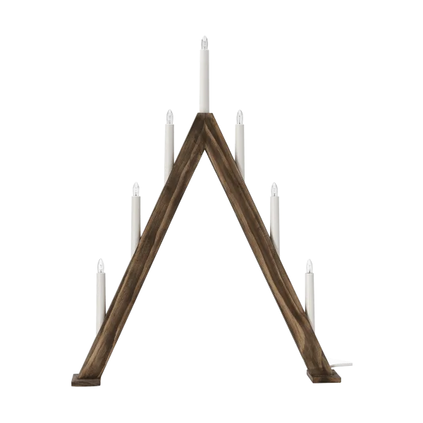 Scandi Living Chandelier de l'Avent 60 cm Nord Teinté foncé