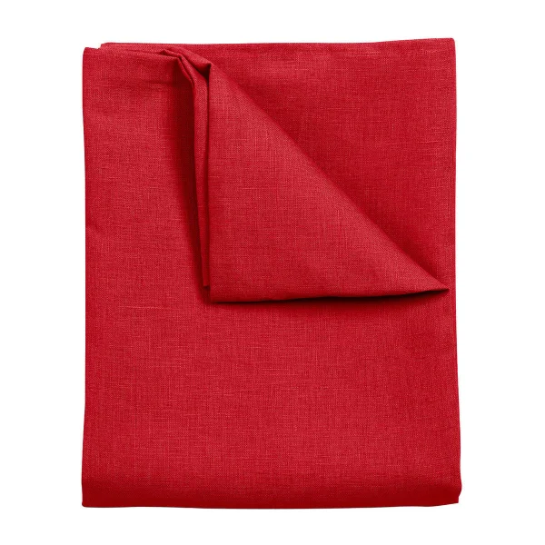 Scandi Living Nappe en lin Clean 145x350 cm Red