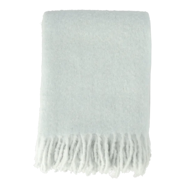 Scandi Living Plaid Dune en mohair 130x170 cm Ice blue