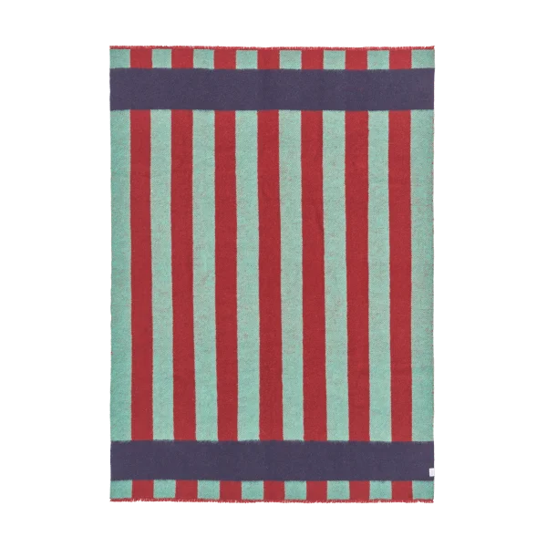 Scandi Living Plaid en laine Aisles 130x180 cm Vert