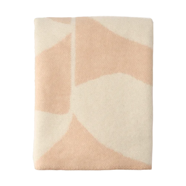 Scandi Living Plaid en laine Leaf 130x180 cm Peach