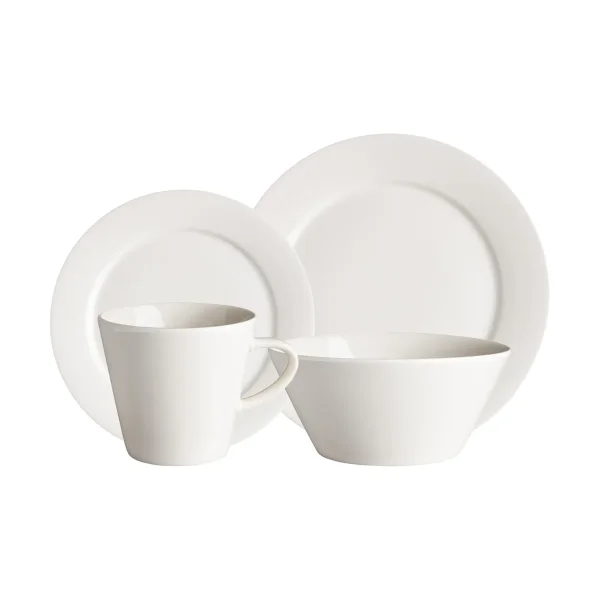 Scandi Living Set de vaisselle Kalk 16 pièces - Blanc