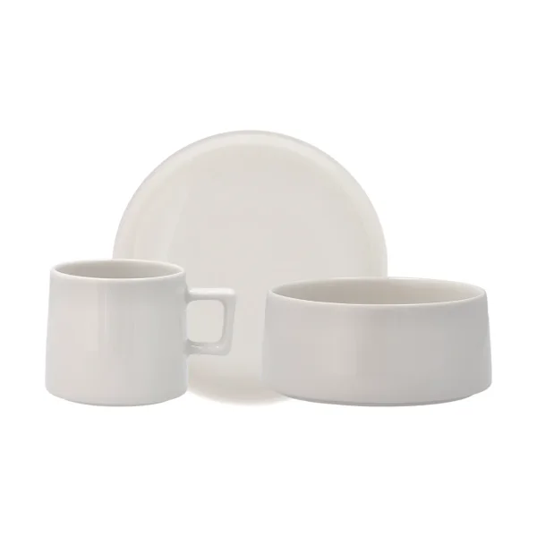 Scandi Living Set petit-déjeuner Taper 12 pièces - Blanc