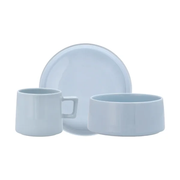 Scandi Living Set petit-déjeuner Taper 12 pièces - Bleu clair