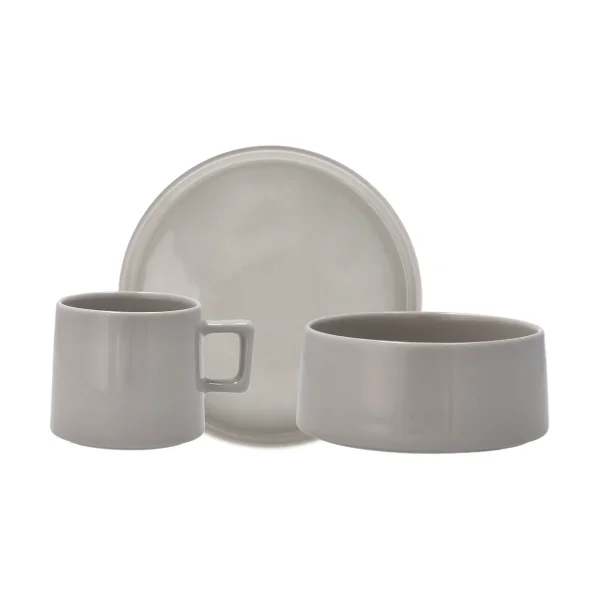 Scandi Living Set petit-déjeuner Taper 12 pièces - Gris clair