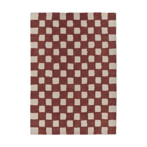 Scandi Living Tapis de jeu Checker 170x240 cm Cocoa