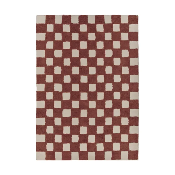 Scandi Living Tapis de jeu Checker 170x240 cm Rust