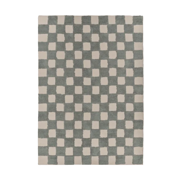 Scandi Living Tapis de jeu Checker 170x240 cm Vert