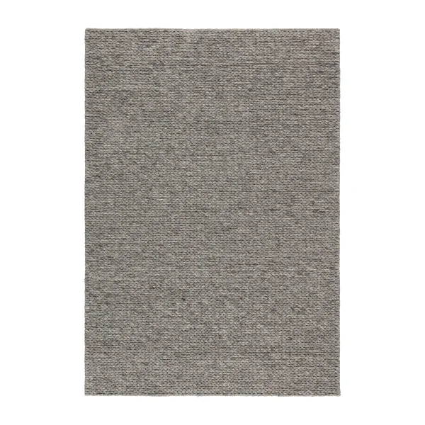 Scandi Living Tapis en laine Braided gris nature 170x240 cm