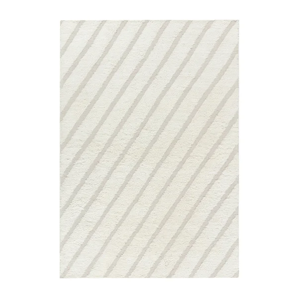 Scandi Living Tapis en laine Cozy line blanc nature 170x240 cm