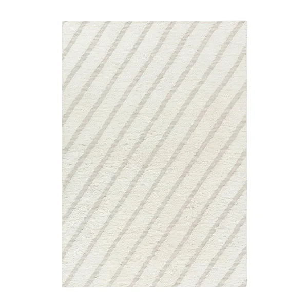 Scandi Living Tapis en laine Cozy line blanc nature 200x300 cm