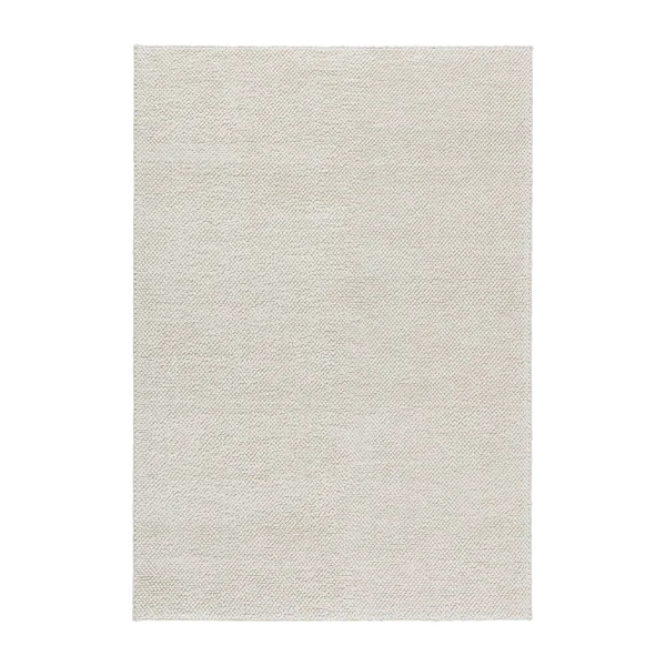 Scandi Living Tapis en laine Flock blanc nature 170x240 cm