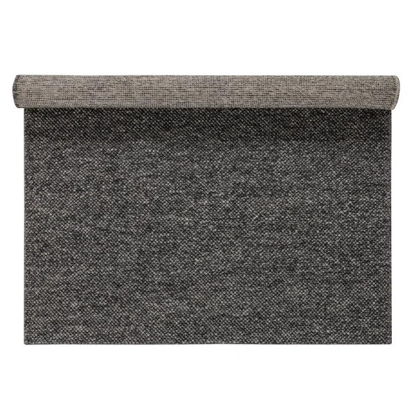 Scandi Living Tapis en laine Flock gris foncé 170x240 cm