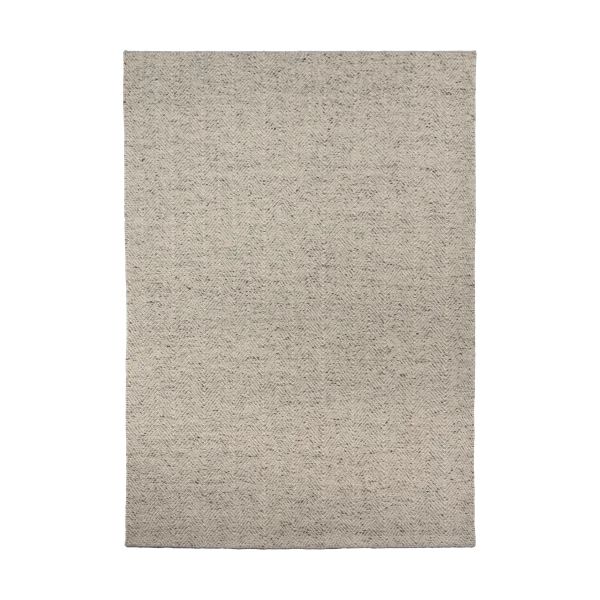 Scandi Living Tapis en laine Furrow blanc nature/gris 170x240 cm