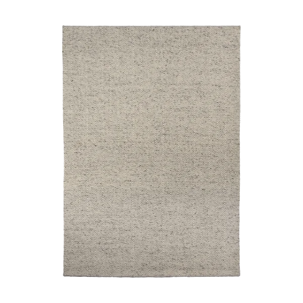 Scandi Living Tapis en laine Furrow blanc nature/gris 200x300 cm