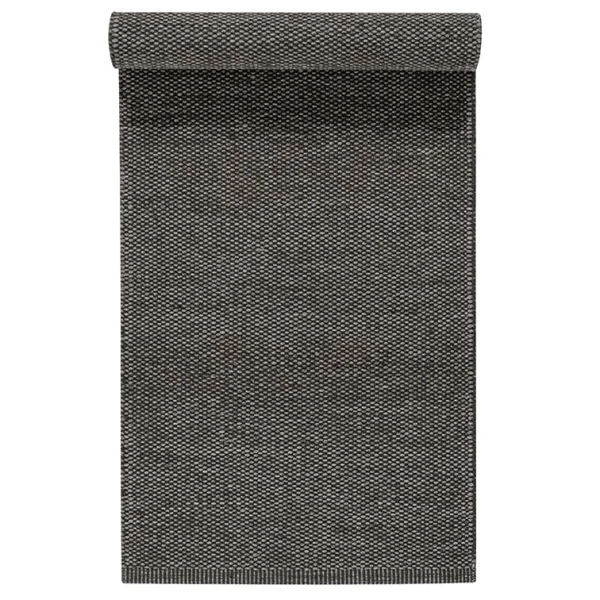 Scandi Living Tapis en laine Lea gris nature 80 x 240cm