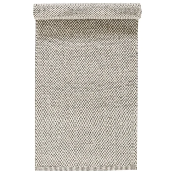 Scandi Living Tapis en laine Lea Nature blanc 80 x 240cm