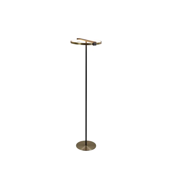 Searchlight Aerial - lampadaire - 38 x 129 cm - 3 niveaux de gradation - 23W LED inclus - noir et or