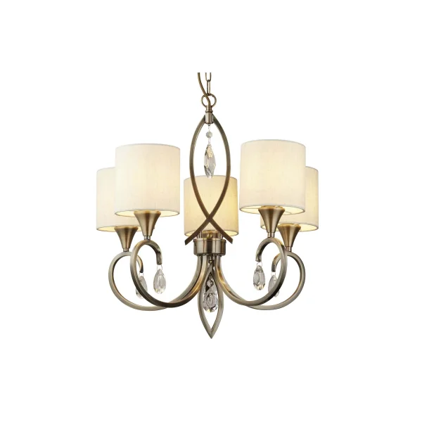 Searchlight Alberto - lustre - Ø 52 x 106 cm - laiton antique