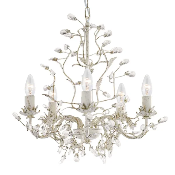 Searchlight Almandite - lustre - Ø 50 x 100 cm - crème or