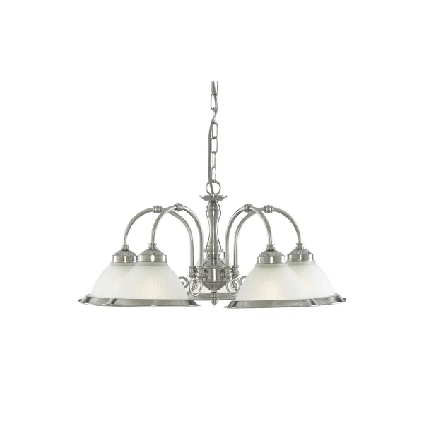 Searchlight American Diner - lampe suspendue - Ø 62 x 82 cm - chrome