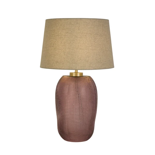 Searchlight Amethyst - lampe à poser - Ø 33 x 53 cm - rose et beige