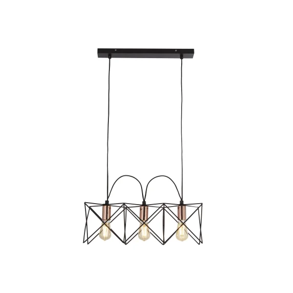 Searchlight Anthea - lampe suspendue - 55 x 19 x 146 cm - noir