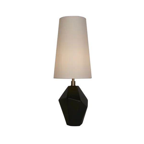 Searchlight Apex - lampe à poser - Ø 20 x 56 cm - noir et blanc