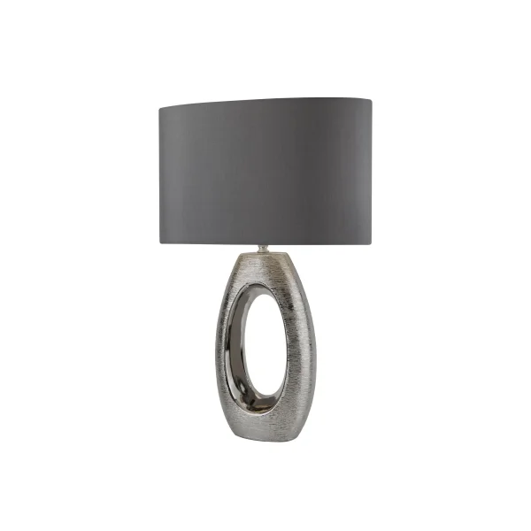 Searchlight Artisan - lampe à poser - 61 cm - chrome et gris