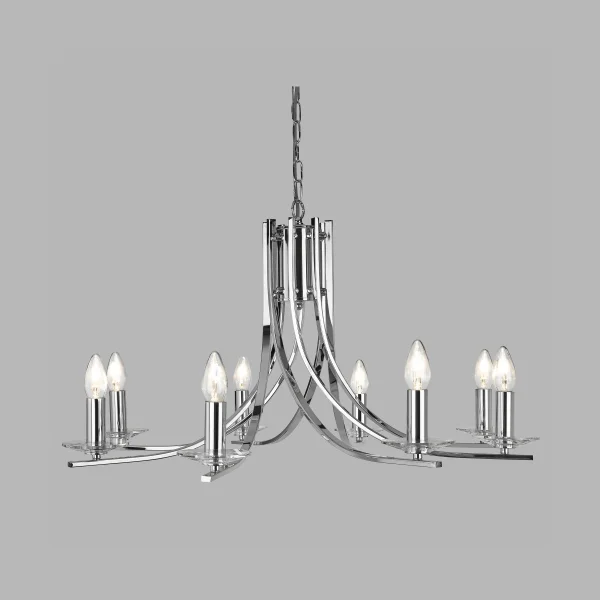 Searchlight Ascona - lustre - Ø 75 x 145 cm - chrome