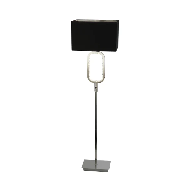 Searchlight Aura - lampadaire - 151 cm - 6W LED dimmable inclus - noir et chrome