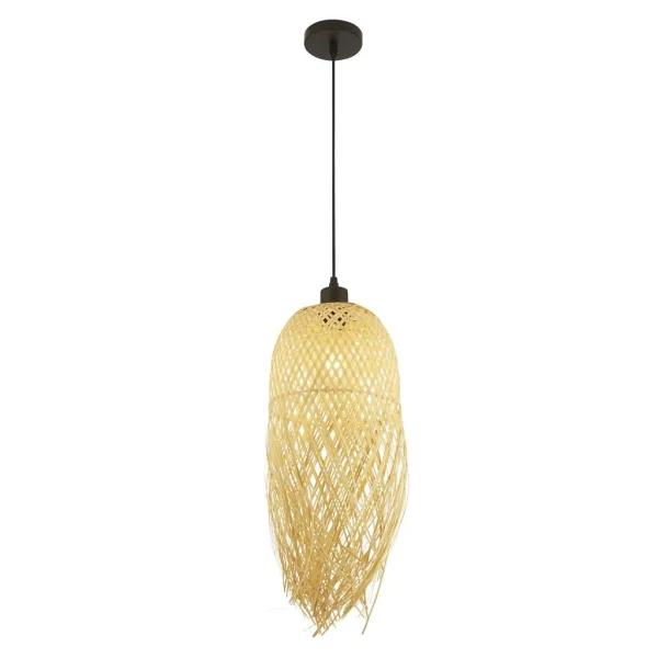Searchlight Bali - lampe suspendue - Ø 20 x 180 cm - brun