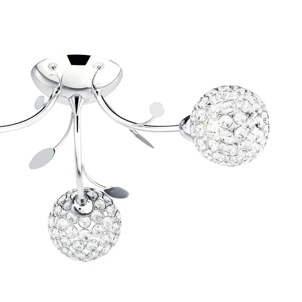 Searchlight Bellis II - plafonnier - Ø 54 x 17 cm - chrome