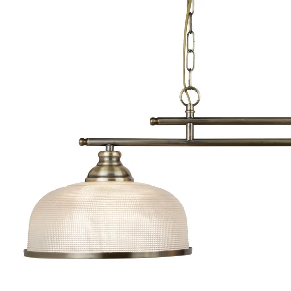 Searchlight Bistro II - lampe suspendue - 75 x 27 x 80 cm - laiton antique