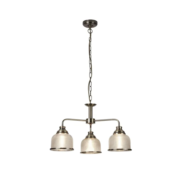 Searchlight Bistro II - lampe suspendue - Ø 56 x 88 cm - laiton antique