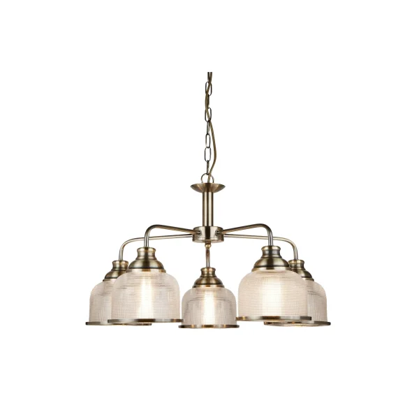 Searchlight Bistro II - lampe suspendue - Ø 58 x 88 cm - laiton antique
