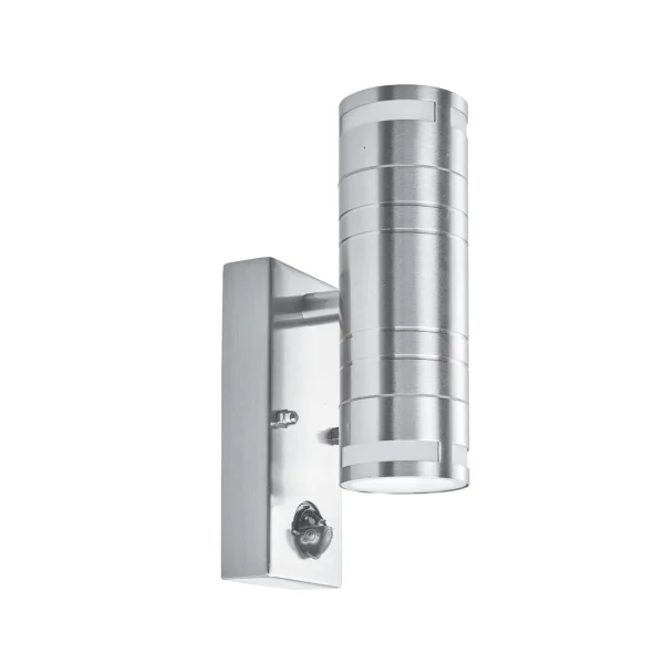 Searchlight Bodmin - Applique d'extérieur avec détecteur de mouvement - 7 x 22 cm - IP44 - acier inoxydable